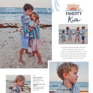 Faherty kids Baja poncho size 6